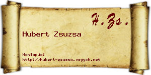 Hubert Zsuzsa névjegykártya
